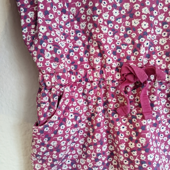 Tea Collection Ditsy Willow Dotty Drawstring Dress Floral Red Pink Purple Sz 5 - Picture 9 of 15